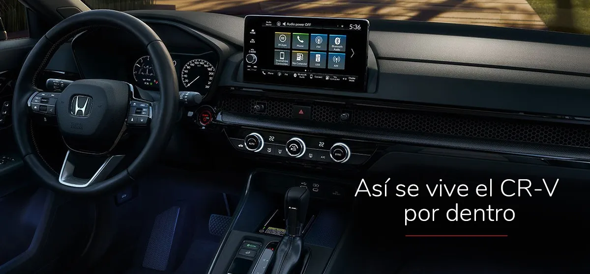 Un vistazo dentro de la cabina de la CR-V en Dominicana
